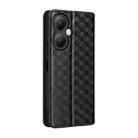 For vivo Y35+ 5G / Y35M+ 5G Cubic Grid Texture Flip Leather Phone Case(Black) - 3