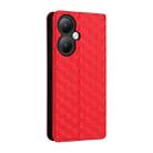 For vivo Y35+ 5G / Y35M+ 5G Cubic Grid Texture Flip Leather Phone Case(Red) - 3