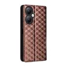For vivo Y35+ 5G / Y35M+ 5G Cubic Grid Texture Flip Leather Phone Case(Brown) - 3