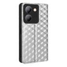 For vivo Y36 4G / 5G Oversea Cubic Grid Texture Flip Leather Phone Case(Silver) - 3
