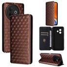 For vivo Y39 5G / Y300i 5G Cubic Grid Texture Flip Leather Phone Case(Brown) - 1