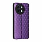 For vivo Y58 5G / Y38 5G / Y200i 5G Cubic Grid Texture Flip Leather Phone Case(Purple) - 3