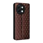 For vivo Y58 5G / Y38 5G / Y200i 5G Cubic Grid Texture Flip Leather Phone Case(Brown) - 3