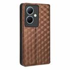 For vivo V29 Lite 5G / Y78 5G Global Cubic Grid Texture Flip Leather Phone Case(Brown) - 3