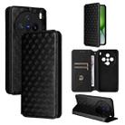 For vivo X200 Pro mini 5G Cubic Grid Texture Flip Leather Phone Case(Black) - 1