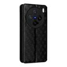 For vivo X200 Pro mini 5G Cubic Grid Texture Flip Leather Phone Case(Black) - 3