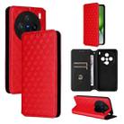 For vivo X200 Pro mini 5G Cubic Grid Texture Flip Leather Phone Case(Red) - 1