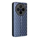 For vivo X200s 5G Cubic Grid Texture Flip Leather Phone Case(Blue) - 3