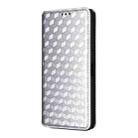 For vivo X200s 5G Cubic Grid Texture Flip Leather Phone Case(Silver) - 2