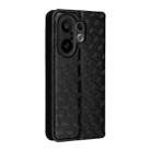 For vivo X200 FE 5G / S30 Pro mini 5G Cubic Grid Texture Flip Leather Phone Case(Black) - 3