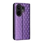 For vivo X200 FE 5G / S30 Pro mini 5G Cubic Grid Texture Flip Leather Phone Case(Purple) - 3