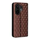 For vivo X200 FE 5G / S30 Pro mini 5G Cubic Grid Texture Flip Leather Phone Case(Brown) - 3