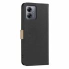 For Motorola Moto G14 4G / G54 5G EU Splicing Color Hollow Flower Pattern RFID Leather Phone Case(Black) - 3