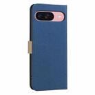 For Google Pixel 8 Pro Splicing Color Hollow Flower Pattern RFID Leather Phone Case(Dark Blue) - 3