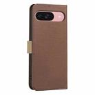 For Google Pixel 9 / 9 Pro Splicing Color Hollow Flower Pattern RFID Leather Phone Case(Brown) - 3