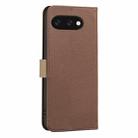 For Google Pixel 9a Splicing Color Hollow Flower Pattern RFID Leather Phone Case(Brown) - 3