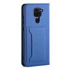 For Xiaomi Redmi 10X 4G Strong Magnetism Shockproof Horizontal Flip Liquid Feel Leather Case with Holder & Card Slots & Wallet(Blue) - 3