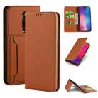 For Xiaomi Mi 9T / 9T Pro / Redmi K20 / K20 Pro Strong Magnetism Shockproof Horizontal Flip Liquid Feel Leather Case with Holder & Card Slots & Wallet(Brown) - 1