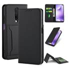 For Xiaomi Redmi K30 / K30 5G / Poco X2 Strong Magnetism Shockproof Horizontal Flip Liquid Feel Leather Case with Holder & Card Slots & Wallet(Black) - 1
