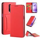 For Xiaomi Redmi K30 / K30 5G / Poco X2 Strong Magnetism Shockproof Horizontal Flip Liquid Feel Leather Case with Holder & Card Slots & Wallet(Red) - 1