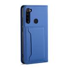For Xiaomi Redmi Note 8 Strong Magnetism Shockproof Horizontal Flip Liquid Feel Leather Case with Holder & Card Slots & Wallet(Blue) - 3