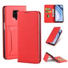 For Xiaomi Redmi Note 9 Pro / Note 9 Pro Max / Note 9s / Poco M2 Pro Strong Magnetism Shockproof Horizontal Flip Liquid Feel Leather Case with Holder & Card Slots & Wallet(Red) - 1