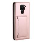 For Xiaomi Redmi Note 9 Strong Magnetism Shockproof Horizontal Flip Liquid Feel Leather Case with Holder & Card Slots & Wallet(Rose Gold) - 3