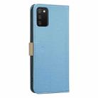For Samsung Galaxy A02S / A03S Splicing Color Hollow Flower Pattern RFID Leather Phone Case(Baby Blue) - 3