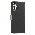 For Samsung Galaxy A13 Splicing Color Hollow Flower Pattern RFID Leather Phone Case(Black) - 3