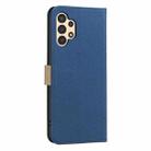For Samsung Galaxy A13 Splicing Color Hollow Flower Pattern RFID Leather Phone Case(Dark Blue) - 3