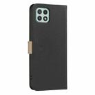 For Samsung Galaxy A22 5G Splicing Color Hollow Flower Pattern RFID Leather Phone Case(Black) - 3