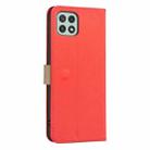 For Samsung Galaxy A22 5G Splicing Color Hollow Flower Pattern RFID Leather Phone Case(Red) - 3