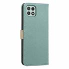 For Samsung Galaxy A22 5G Splicing Color Hollow Flower Pattern RFID Leather Phone Case(Green) - 3