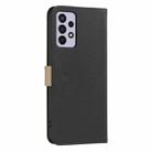 For Samsung Galaxy A32 4G Splicing Color Hollow Flower Pattern RFID Leather Phone Case(Black) - 3