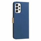 For Samsung Galaxy A33 5G Splicing Color Hollow Flower Pattern RFID Leather Phone Case(Dark Blue) - 3