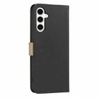 For Samsung Galaxy A34 5G Splicing Color Hollow Flower Pattern RFID Leather Phone Case(Black) - 3