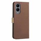 For Samsung Galaxy S25 Edge 5G Splicing Color Hollow Flower Pattern RFID Leather Phone Case(Brown) - 3
