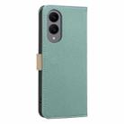 For Samsung Galaxy S25 Edge 5G Splicing Color Hollow Flower Pattern RFID Leather Phone Case(Green) - 3