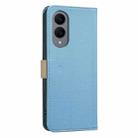 For Samsung Galaxy S25 Edge 5G Splicing Color Hollow Flower Pattern RFID Leather Phone Case(Baby Blue) - 3