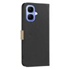 For Infinix Smart 10 4G Splicing Color Hollow Flower Pattern RFID Leather Phone Case(Black) - 3