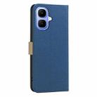 For Infinix Smart 10 4G Splicing Color Hollow Flower Pattern RFID Leather Phone Case(Dark Blue) - 3
