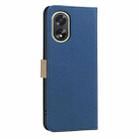 For OPPO A38 / A18 Splicing Color Hollow Flower Pattern RFID Leather Phone Case(Dark Blue) - 3