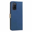 For OPPO A72 / A52 / A92 Splicing Color Hollow Flower Pattern RFID Leather Phone Case(Dark Blue) - 3