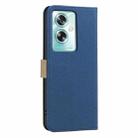For OPPO A79 5G Splicing Color Hollow Flower Pattern RFID Leather Phone Case(Dark Blue) - 3