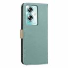 For OPPO A79 5G Splicing Color Hollow Flower Pattern RFID Leather Phone Case(Green) - 3