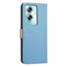 For OPPO A79 5G Splicing Color Hollow Flower Pattern RFID Leather Phone Case(Baby Blue) - 3