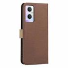 For OPPO A96 5G / Reno7 Z 5G Splicing Color Hollow Flower Pattern RFID Leather Phone Case(Brown) - 3