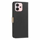 For OPPO Reno14 F 5G Splicing Color Hollow Flower Pattern RFID Leather Phone Case(Black) - 3