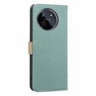 For Realme 11 4G Global Splicing Color Hollow Flower Pattern RFID Leather Phone Case(Green) - 3
