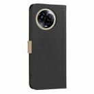 For Realme 11 5G Global / 11X Splicing Color Hollow Flower Pattern RFID Leather Phone Case(Black) - 3